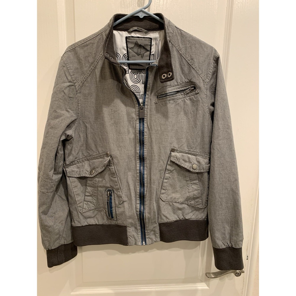 Urban Behavior Men's Mechanic‎ Jacket Size Large Unique Workwear Black White